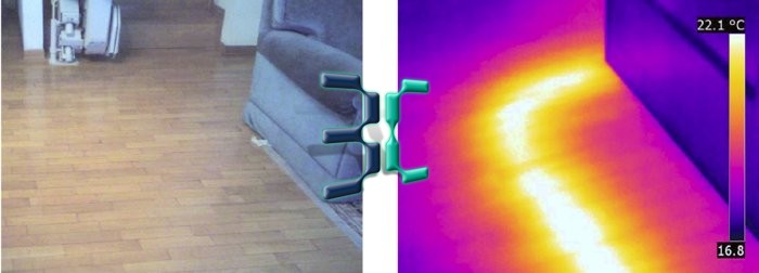 Ricerca percorso tubazioni del riscaldamento (su parquet)