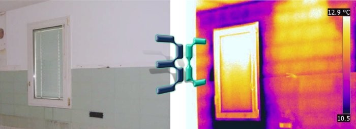 Dispersione termica da infisso interno (entra il freddo)  