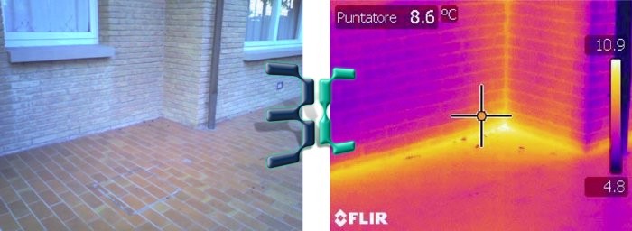 Il calore si disperde verso l'esterno (insufficiente coibentazione)  