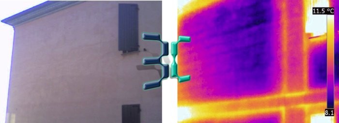 Il calore si disperde verso l'esterno (travi e pilastri non isolati)  