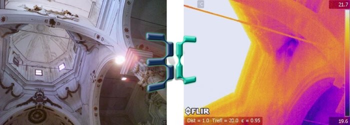  Ricerca infiltrazione d'acqua da cupola di una chiesa  