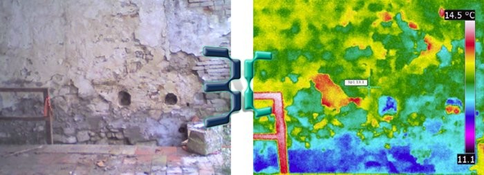  Disomogeneità muraria e distacco di intonaco