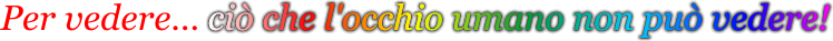Per vedere ciò che l’occhio umano non può vedere!